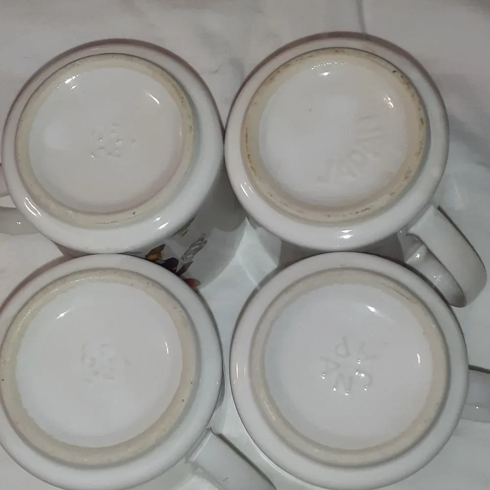 Vintage Set of 4 Sporting Elves‎ Gnomes Mugs Cups